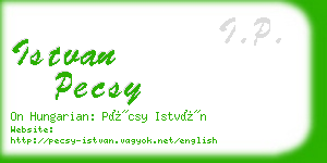 istvan pecsy business card